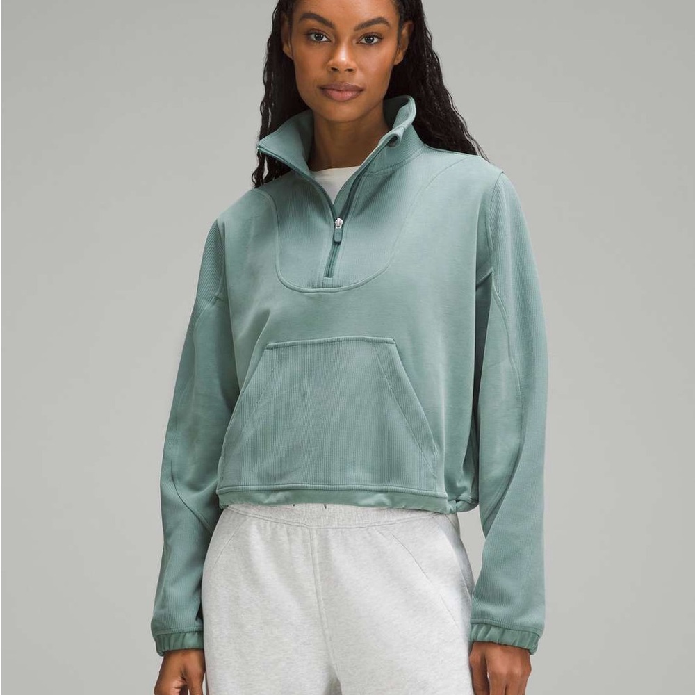 Lululemon brushed softstreme ribbed half zip